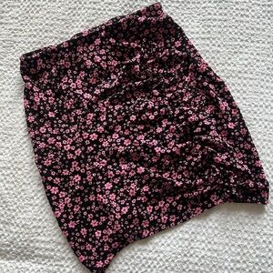 floral mini skirt